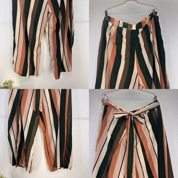 NWOT Plus Size Printed Drawstring Waist Split Side Wide Leg Pants 3X LARGE PLUS - Picture 15 of 17